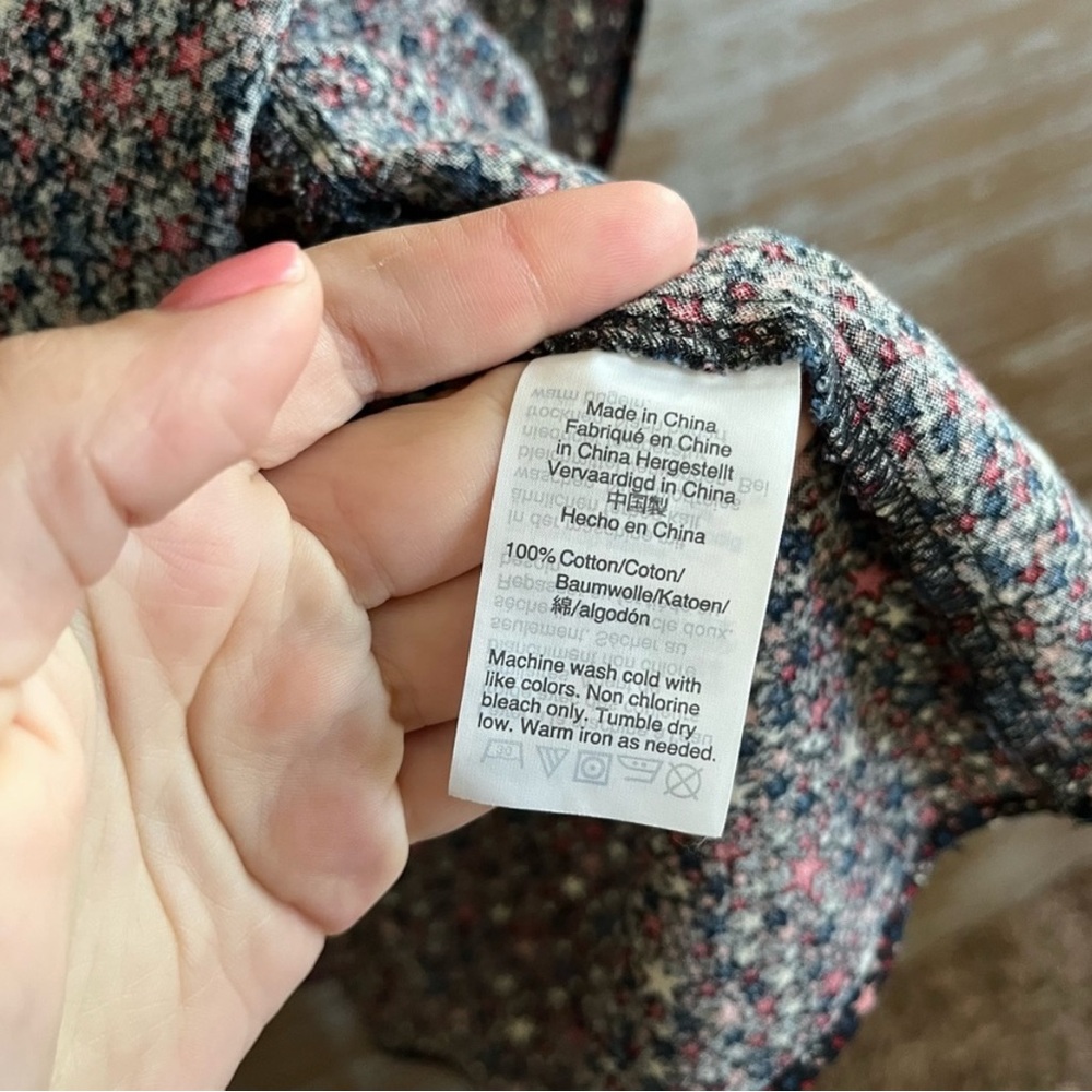 Madewell Studio Ruffle Hem Top Starry Night Preppy Boho Summer - Picture 4 of 6